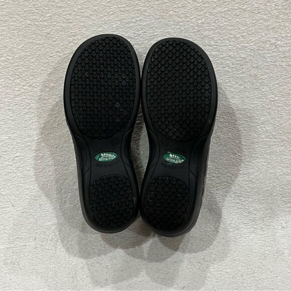 Spring Step Black Silver Floral Clogs 6.5 - Picture 10 of 13